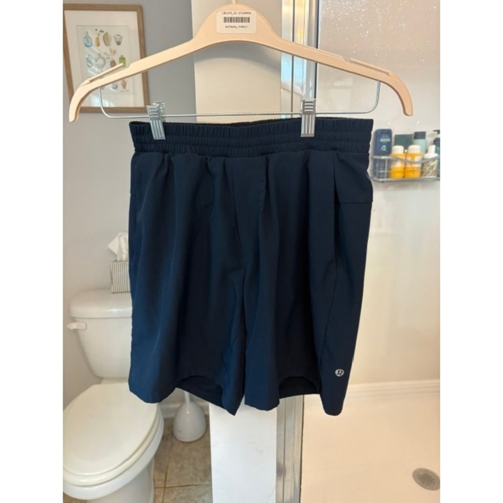 Lululemon Men's Small Navy 7" Lined Athletic Running Training Shorts Drawstring